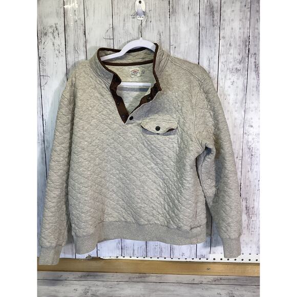 Faherty Other - Faherty Epic Quilted Fleece Pullover Men’s Oatmeal Melange Size M